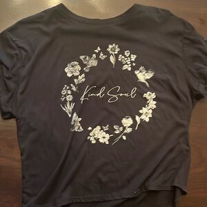 Black flowy crop top